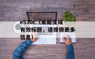 e530c（未能生成有效标题，请提供更多信息）