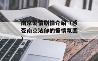 南京爱情剧情介绍（感受南京浓郁的爱情氛围）