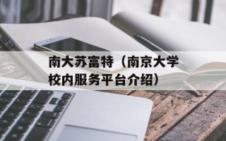 南大苏富特（南京大学校内服务平台介绍）