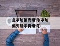 急字加偏旁组词(字加偏旁组字再组词)
