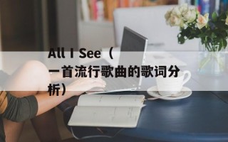 All I See（一首流行歌曲的歌词分析）