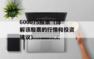 600075股票（详解该股票的行情和投资建议）