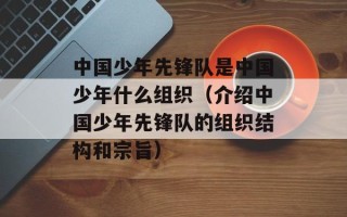 中国少年先锋队是中国少年什么组织（介绍中国少年先锋队的组织结构和宗旨）