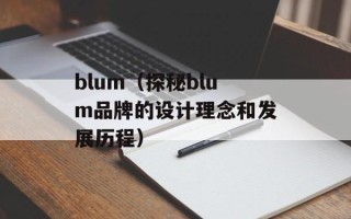 blum（探秘blum品牌的设计理念和发展历程）