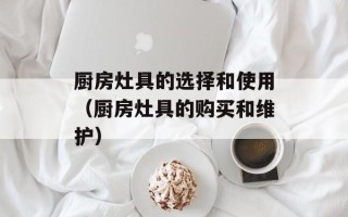 厨房灶具的选择和使用（厨房灶具的购买和维护）