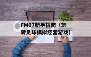 FM07新手指南（玩转足球模拟经营游戏）