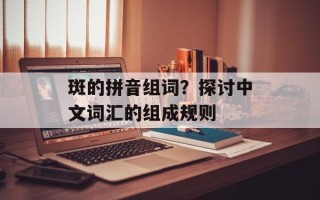 斑的拼音组词？探讨中文词汇的组成规则