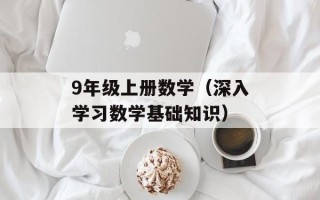 9年级上册数学（深入学习数学基础知识）
