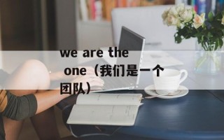 we are the one（我们是一个团队）