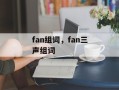 fan组词，fan三声组词
