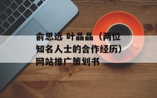 俞思远 叶晶晶（两位知名人士的合作经历）网站推广策划书