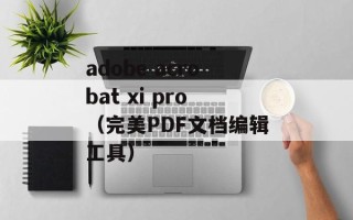 adobe acrobat xi pro（完美PDF文档编辑工具）