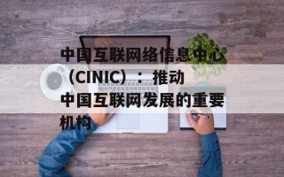 中国互联网络信息中心（CINIC）：推动中国互联网发展的重要机构