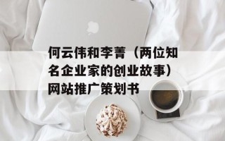 何云伟和李菁（两位知名企业家的创业故事）网站推广策划书