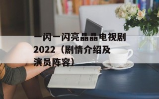 一闪一闪亮晶晶电视剧2022（剧情介绍及演员阵容）