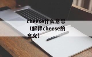 cheese什么意思（解释cheese的含义）