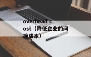 overhead cost（降低企业的间接成本）