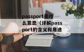passport是什么意思（详解passport的含义和用途）