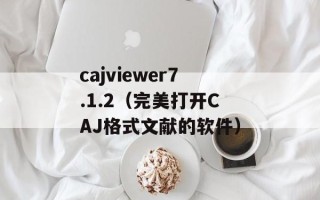 cajviewer7.1.2（完美打开CAJ格式文献的软件）