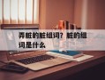 弄脏的脏组词？脏的组词是什么