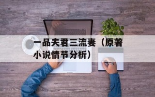 一品夫君三流妻（原著小说情节分析）