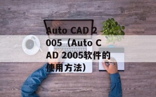 Auto CAD 2005（Auto CAD 2005软件的使用方法）