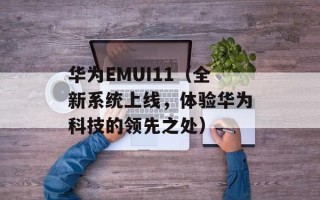 华为EMUI11（全新系统上线，体验华为科技的领先之处）
