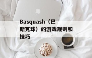 Basquash（巴斯克球）的游戏规则和技巧