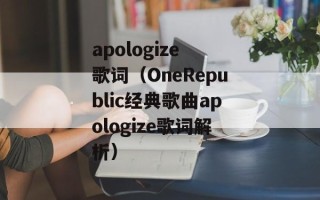 apologize 歌词（OneRepublic经典歌曲apologize歌词解析）