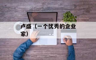 卢盛（一个优秀的企业家）