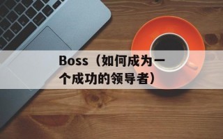 Boss（如何成为一个成功的领导者）