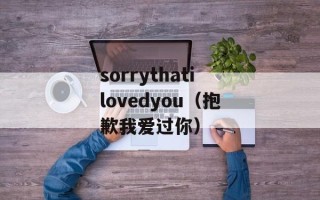 sorrythatilovedyou（抱歉我爱过你）