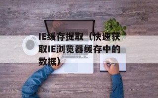 IE缓存提取（快速获取IE浏览器缓存中的数据）
