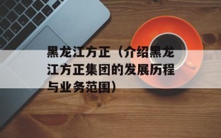 黑龙江方正（介绍黑龙江方正集团的发展历程与业务范围）