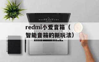 redmi小爱音箱（智能音箱的新玩法）