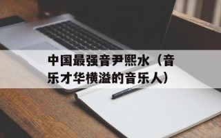 中国最强音尹熙水（音乐才华横溢的音乐人）