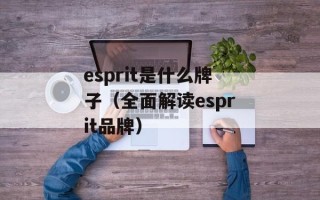 esprit是什么牌子（全面解读esprit品牌）