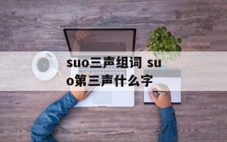 suo三声组词 suo第三声什么字