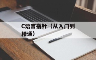C语言指针（从入门到精通）