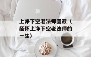 上净下空老法师圆寂（缅怀上净下空老法师的一生）