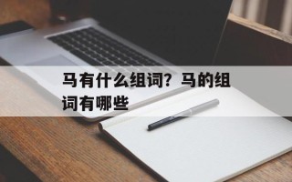 马有什么组词？马的组词有哪些