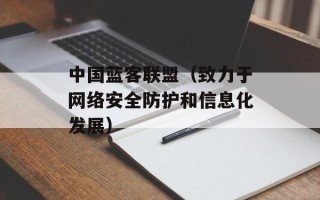 中国蓝客联盟（致力于网络安全防护和信息化发展）