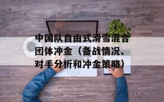 中国队自由式滑雪混合团体冲金（备战情况、对手分析和冲金策略）
