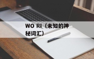 WO RI（未知的神秘词汇）