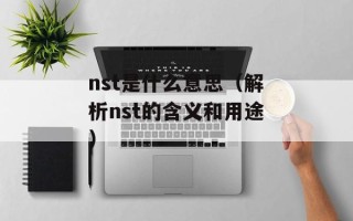 nst是什么意思（解析nst的含义和用途）