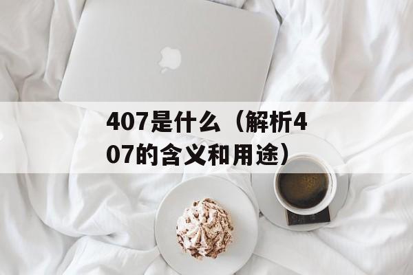 407是什么（解析407的含义和用途）-第1张图片-居家生活