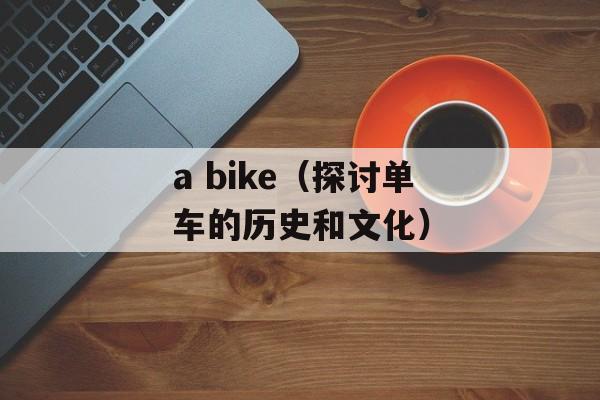 a bike（探讨单车的历史和文化）-第1张图片-居家生活