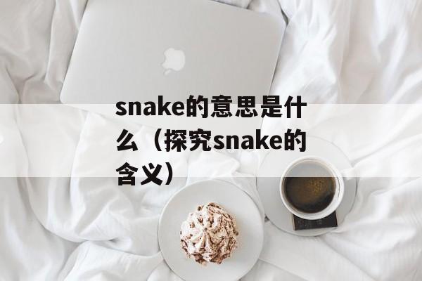 snake的意思是什么（探究snake的含义）-第1张图片-居家生活